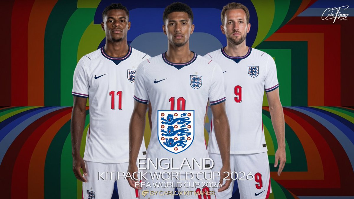 Carloxkitmaker's tweet photo. England ๐ด๓ ง๓ ข๓ ฅ๓ ฎ๓ ง๓ ฟ
Kit Home, Away And GK World Cup 2026 for PES 2021
โ
DOWNLOADโ
https://t.co/pkM81vYx5K
#PES2021 #England #ThreeLions #SeleccionEngland #KitPack #eFootball2021 #PESCommunity #PESMods #PESKits #Temporada2026 #WC2026 #WorldCup2026 https://t.co/69MxZhmv0c