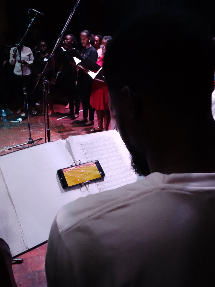 TheMakorale's tweet photo. Trying to keep up with the world cup during rehearsals🫠 https://t.co/mUHh3nAd4B