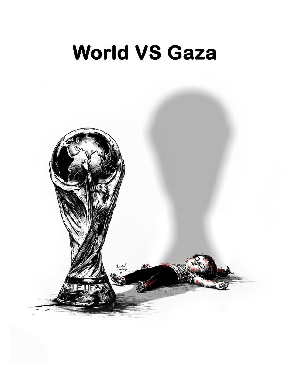 RoShZiMu's tweet photo. The world is preoccupied with the World Cup, while the people of Gaza are still being killed despite the ceasefire announcement! https://t.co/JnM55JLm1n