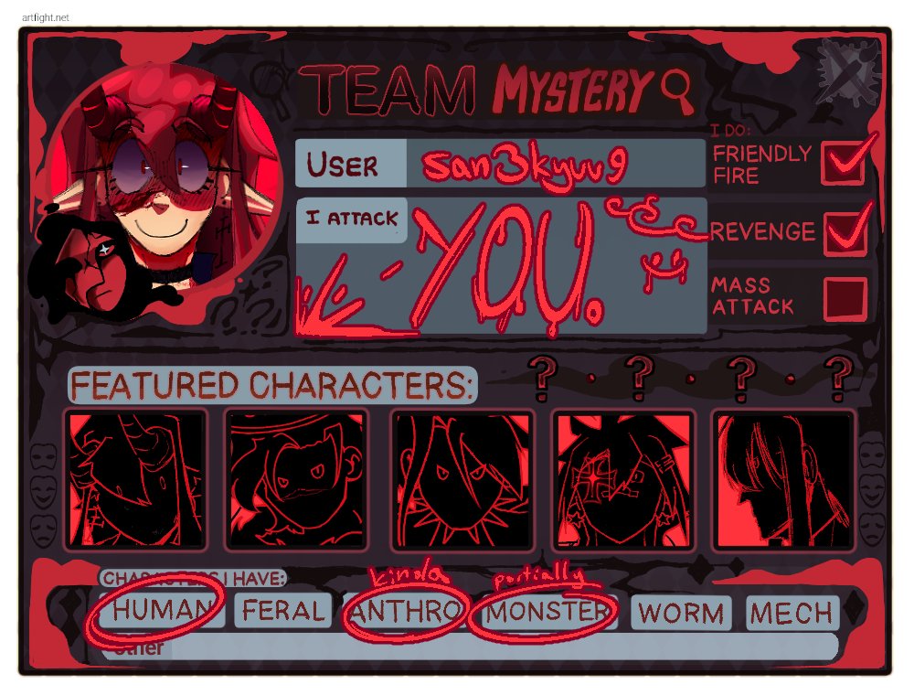 san3kyuu's tweet photo. Idk if people promote themselves here but I'd like to give this platform a try.
I make cool stuff on Artfight! Go check it out! https://t.co/EsdbW6Jr3z