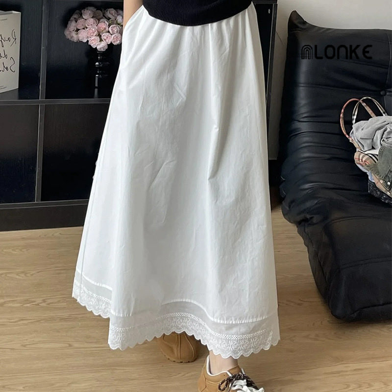 nvaanm's tweet photo. ￼NLONKE - Rok Retro Gaya Perancis Wanita Ceruk Renda Patchwork Rok Panjang Pinggang Elastis Longgar Rok A-line

https://t.co/VZAzxWRBU7 https://t.co/NfKDAK6nzQ