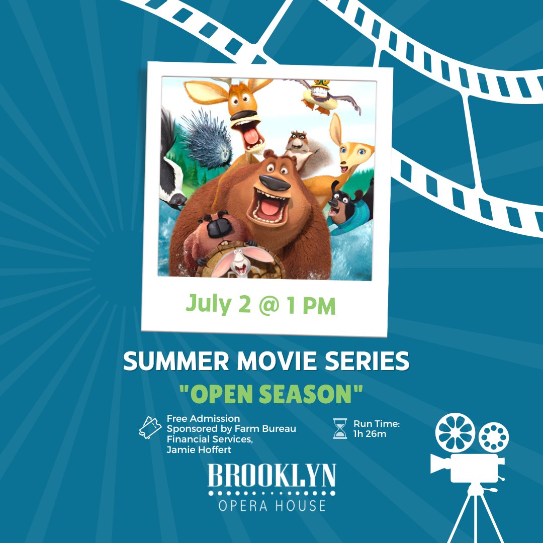 BrooklynOpera's tweet photo. Join us tomorrow at 1 PM for our FREE summer series movie “Open Season” sponsored by @FBFS, Jamie Hoffert. Hope to see you there at the community center!

Run Time: 1 Hr 26 Min https://t.co/LQJZXLDdzk