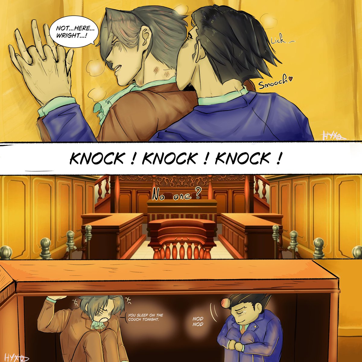 Hyxo__'s tweet photo. Day 2 — Courtroom [suggestive]

#nmweek26 #nrmt #narumitsu https://t.co/UhAzVXaQdO