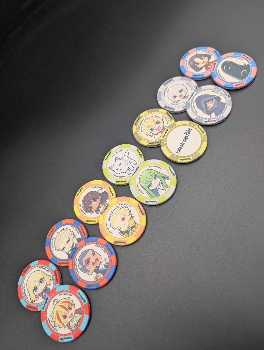 FateSF_Anime_EN's tweet photo. Go all-in at this Anime Expo with these must-have Fate/strange Fake poker chips!

Visit Booth #SH-3314 to find out how to get yours! https://t.co/MVhxSwFqIX