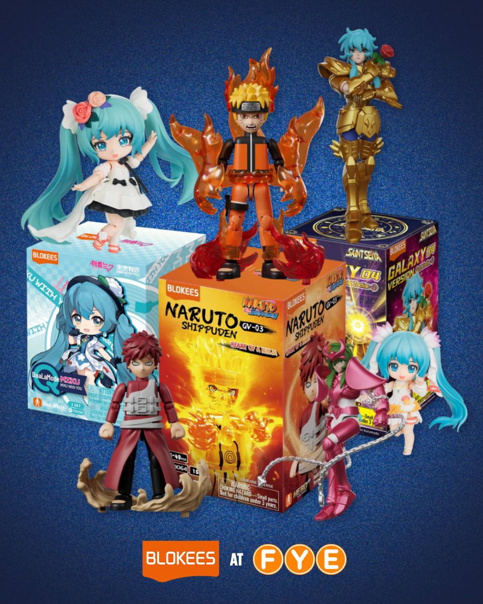 officialfye's tweet photo. A brand new wave of Blokees have arrived! Marvel, Miku, and more are available now in stores &amp; online 💥

Shop Now: https://t.co/vItVtjN1uE 🔗

#Marvel #HatsuneMiku #Miku #Blokees #ModelKits #Naruto https://t.co/VmmvAcUmvm