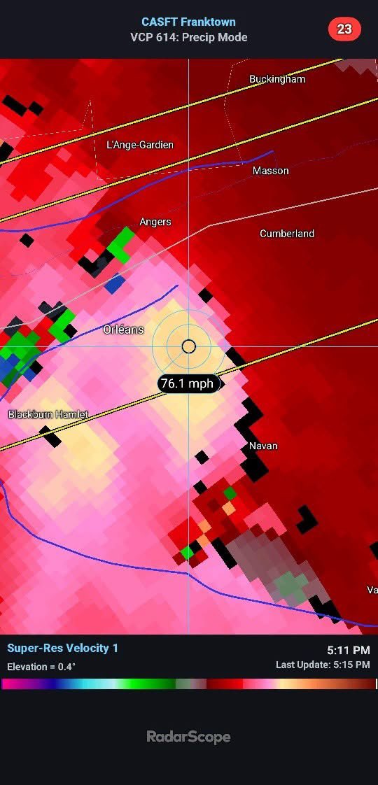 TWilsonOttawa's tweet photo. Yep. We got rocked today in Ottawa. 

First pic shows the high winds, some rotation detected but no confirmed tornadoes. 

Second pic highway 417 at Bayshore https://t.co/zX9ijrh1VK