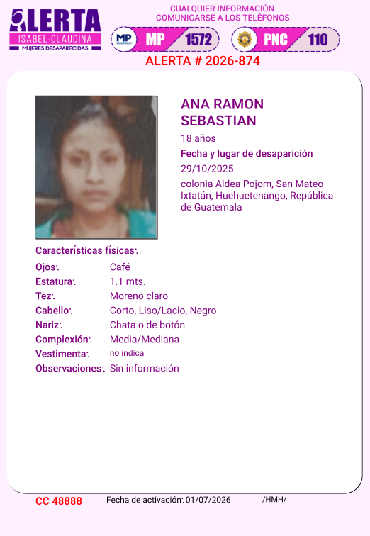 isabel_claudina's tweet photo. AlertaIsabelClaudina
📷 Ayúdenos a encontrar a
ANA RAMON SEBASTIAN
Cualquier información comunicarse al teléfono  📷 1572
Gracias por difundir esta información📷 https://t.co/LNJbykR6GM