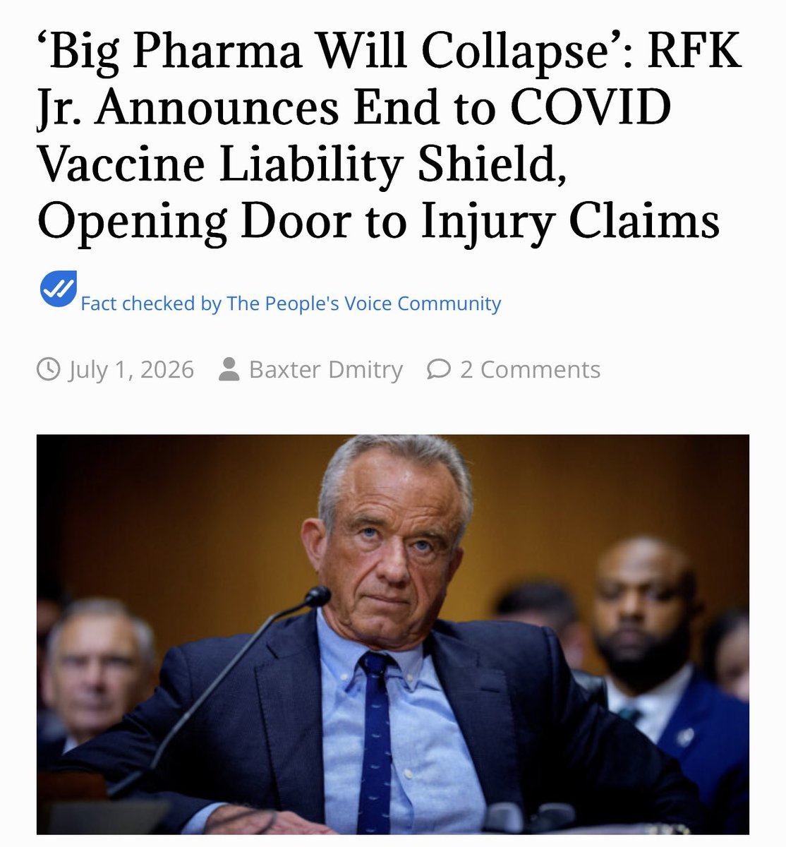 toobaffled's tweet photo. Health Secretary Robert F. Kennedy Jr. announced that the federal government will end the emergency declarations covering COVID-19 vaccines, a move that would remove the liability protections vaccine manufacturers have relied on since the pandemic and could expose them to lawsuits over alleged vaccine-related injuries.

https://t.co/3oWyZtLrgy