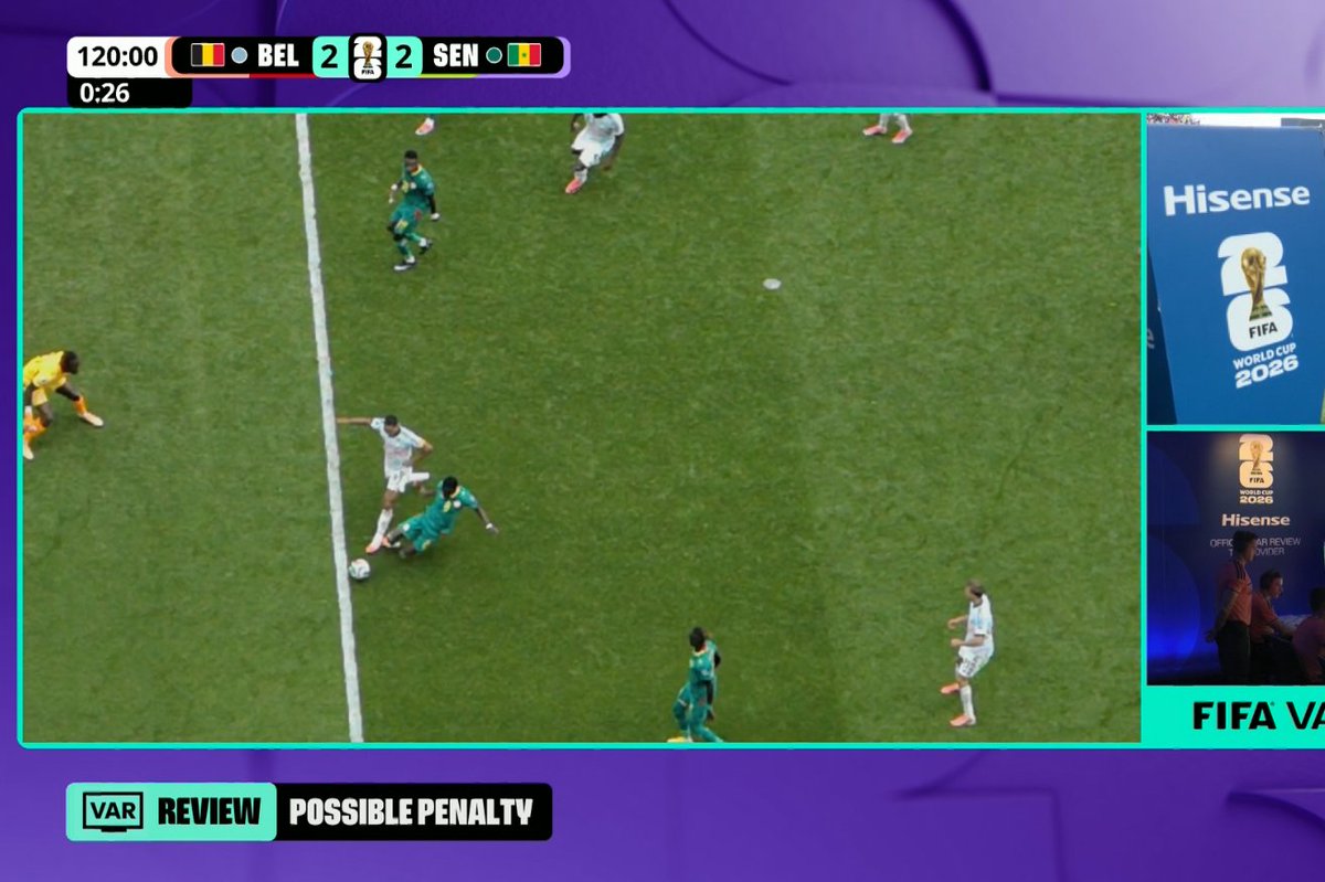 Blue_Footy's tweet photo. I will never accept this as a penalty. I don't care what anyone has to say.

Camara wasn't going for anyone's leg; he was stretching for the ball, and Tielemans wasn't going to get to the ball and smartly planted his foot in front of Camara.

If Camara had stopped him from scoring, that's understandable, but he didn't. Both of them missed the ball.

Refs should stop giving forwards penalties for deliberately planting their foot for contact, especially when they aren't close to the ball.