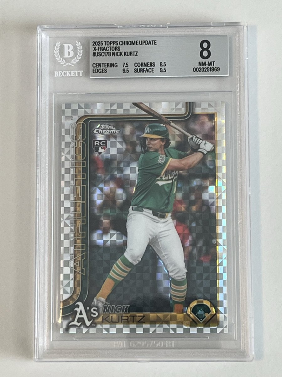 SportsCardsRW's tweet photo. Rookies, autographs, and graded cards added in the eBay store. Highlighted: 1975 OJ Simpson and 2025 Topps X-Fractor RC Nick Kurtz. 

https://t.co/yt5OAqXefq #sportscardsforsale #baseballcards https://t.co/iUArbGdgB0