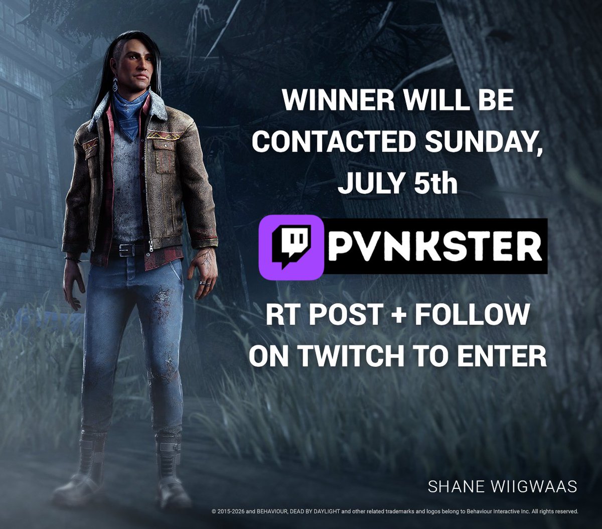 PVNKSTER's tweet photo. Giving away ONE REDEEMABLE CODE for Shane Wiigwaas! 🖤 giveaway runs until July 5th

To enter, RT this post and follow me over on Twitch!

Good luck everyone! https://t.co/CV9kVtAeMm