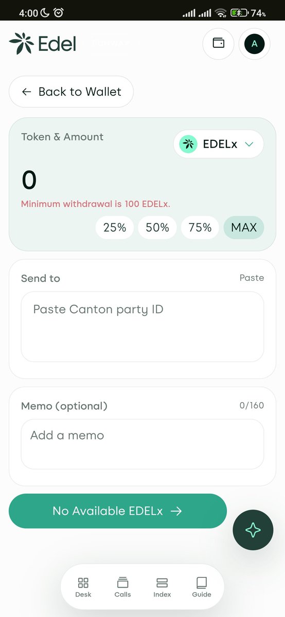 Kangairdrop9's tweet photo. @edeldotfinance @CantonNetwork Any solution? My Edelx isn't working. https://t.co/LA4sp8Oy3Z