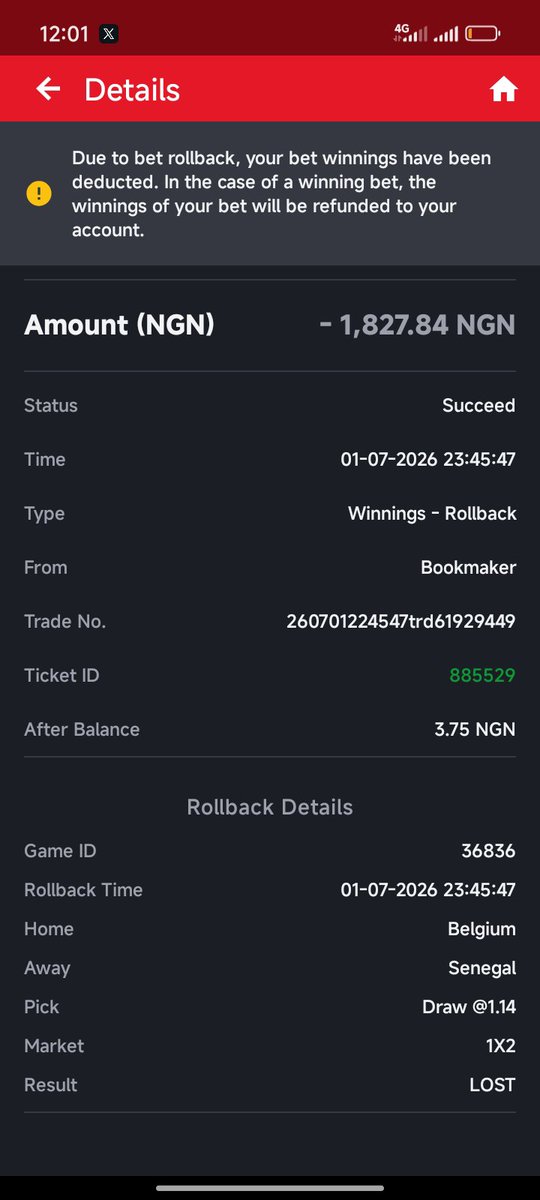 kesh_desmond's tweet photo. @SportyBetNG I don't understand please refund back my money @SportyBetNG @SportyBet https://t.co/DEs5f0cdrz