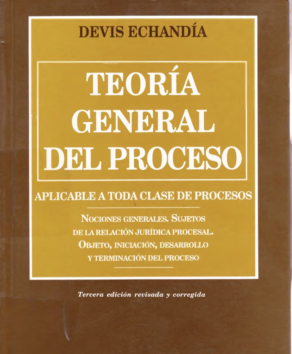 WilliamLond_R's tweet photo. 📚 | 𝐓𝐄𝐎𝐑𝐈́𝐀 𝐆𝐄𝐍𝐄𝐑𝐀𝐋 𝐃𝐄𝐋 𝐏𝐑𝐎𝐂𝐄𝐒𝐎. 𝐀𝐩𝐥𝐢𝐜𝐚𝐛𝐥𝐞 𝐚 𝐓𝐎𝐃𝐀 𝐂𝐋𝐀𝐒𝐄 𝐃𝐄 𝐏𝐑𝐎𝐂𝐄𝐒𝐎𝐒 ⚖️

📌 | 𝐈. 𝐍𝐨𝐜𝐢𝐨𝐧𝐞𝐬 𝐆𝐞𝐧𝐞𝐫𝐚𝐥𝐞𝐬; 𝐈𝐈. 𝐒𝐮𝐣𝐞𝐭𝐨𝐬 𝐝𝐞 𝐥𝐚 𝐑𝐞𝐥𝐚𝐜𝐢𝐨́𝐧 𝐉𝐮𝐫𝐢́𝐝𝐢𝐜𝐚 𝐏𝐫𝐨𝐜𝐞𝐬𝐚𝐥; 𝐈𝐈𝐈. 𝐎𝐛𝐣𝐞𝐭𝐨, 𝐈𝐧𝐢𝐜𝐢𝐚𝐜𝐢𝐨́𝐧, 𝐃𝐞𝐬𝐚𝐫𝐫𝐨𝐥𝐥𝐨 𝐲 𝐓𝐞𝐫𝐦𝐢𝐧𝐚𝐜𝐢𝐨́𝐧 𝐝𝐞𝐥 𝐏𝐫𝐨𝐜𝐞𝐬𝐨 ⬇️

Hernando Devis Echandía.