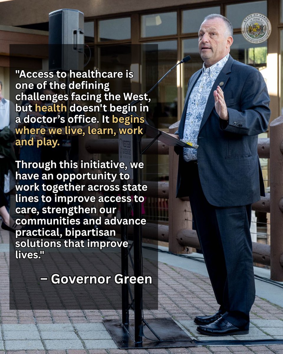 GovHawaii's tweet photo. Governor Josh Green has officially assumed the chairmanship of the Western Governors' Association (@westgov), a bipartisan organization representing the governors of 22 Western states and U.S. Pacific territories. https://t.co/bZXvOqZxaI