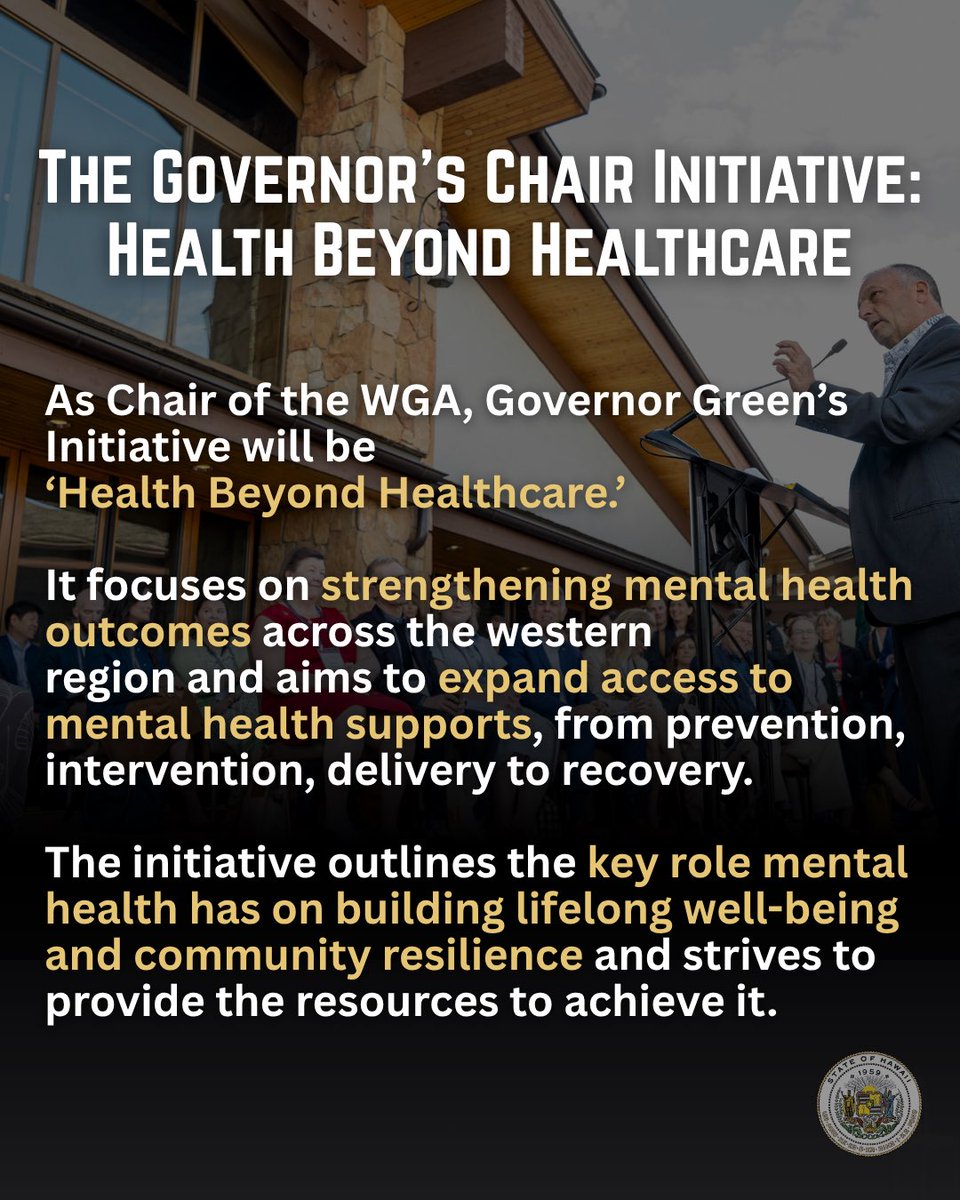 GovHawaii's tweet photo. Governor Josh Green has officially assumed the chairmanship of the Western Governors' Association (@westgov), a bipartisan organization representing the governors of 22 Western states and U.S. Pacific territories. https://t.co/bZXvOqZxaI