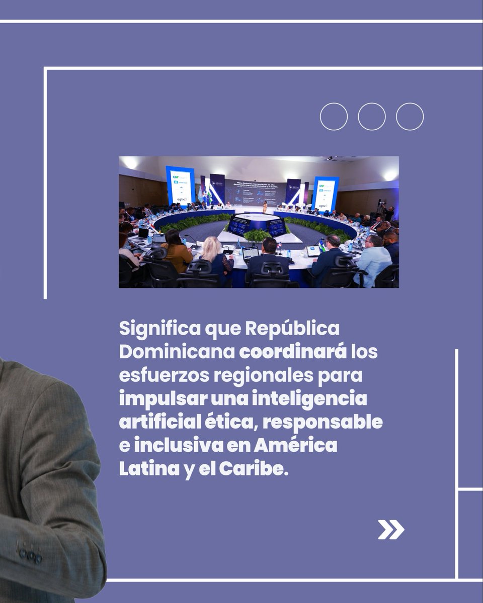 OGTICRDO's tweet photo. La transformación digital trasciende fronteras 🌎💻. 

Con la Presidencia Pro Tempore, la República Dominicana asume el compromiso de coordinar iniciativas que impulsen el desarrollo de Centroamérica y la región, donde la innovación y la tecnología son pilares fundamentales para construir un futuro más conectado e inclusivo.

Desde la OGTIC continuamos promoviendo un Estado más digital, eficiente e interoperable, impulsando la colaboración regional y fortaleciendo la conectividad, la innovación y la capacidad de respuesta de los gobiernos para atender las necesidades de la ciudadanía. 

Haz clic para ver la publicación completa y conocer más sobre este importante reto regional: https://t.co/qBdyZWSLH1

#ÉticaEnIA #TerceraCumbreRD #EdgarBatista