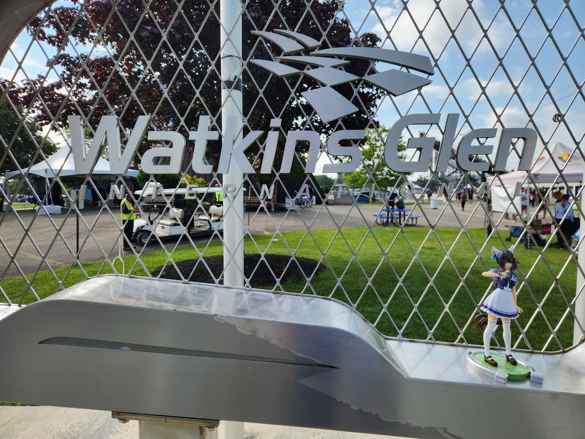MaelstromHorse's tweet photo. I haven't done any posting in a long while. But recently, me and some friends went to Watkins Glen International for the Sahlen's 6 Hours at The Glenn. During which, I took some photos of some Umamusume stuff I brought for a laugh. https://t.co/EogeyXxf24