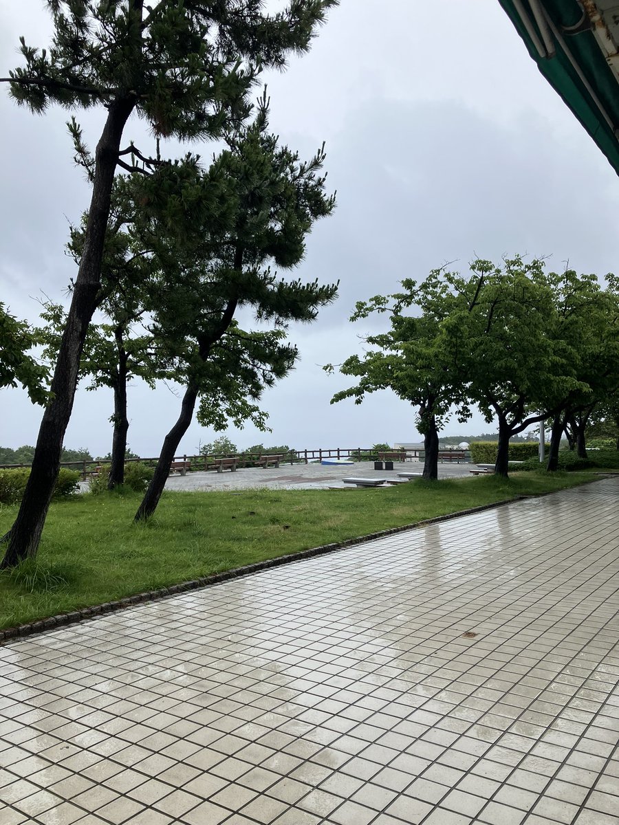 mossamoa's tweet photo. 雨の米山 https://t.co/ruyvatAhGZ