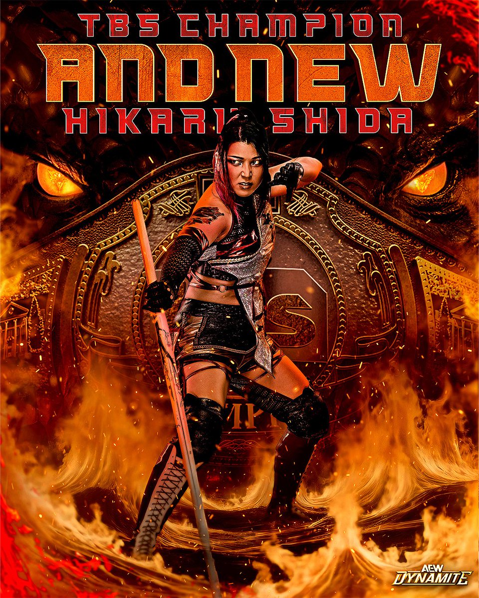 AEW's tweet photo. #AndNEW!!!
@shidahikaru is the NEW TBS Champion!
#AEWDynamite https://t.co/OgxCPrZK5k
