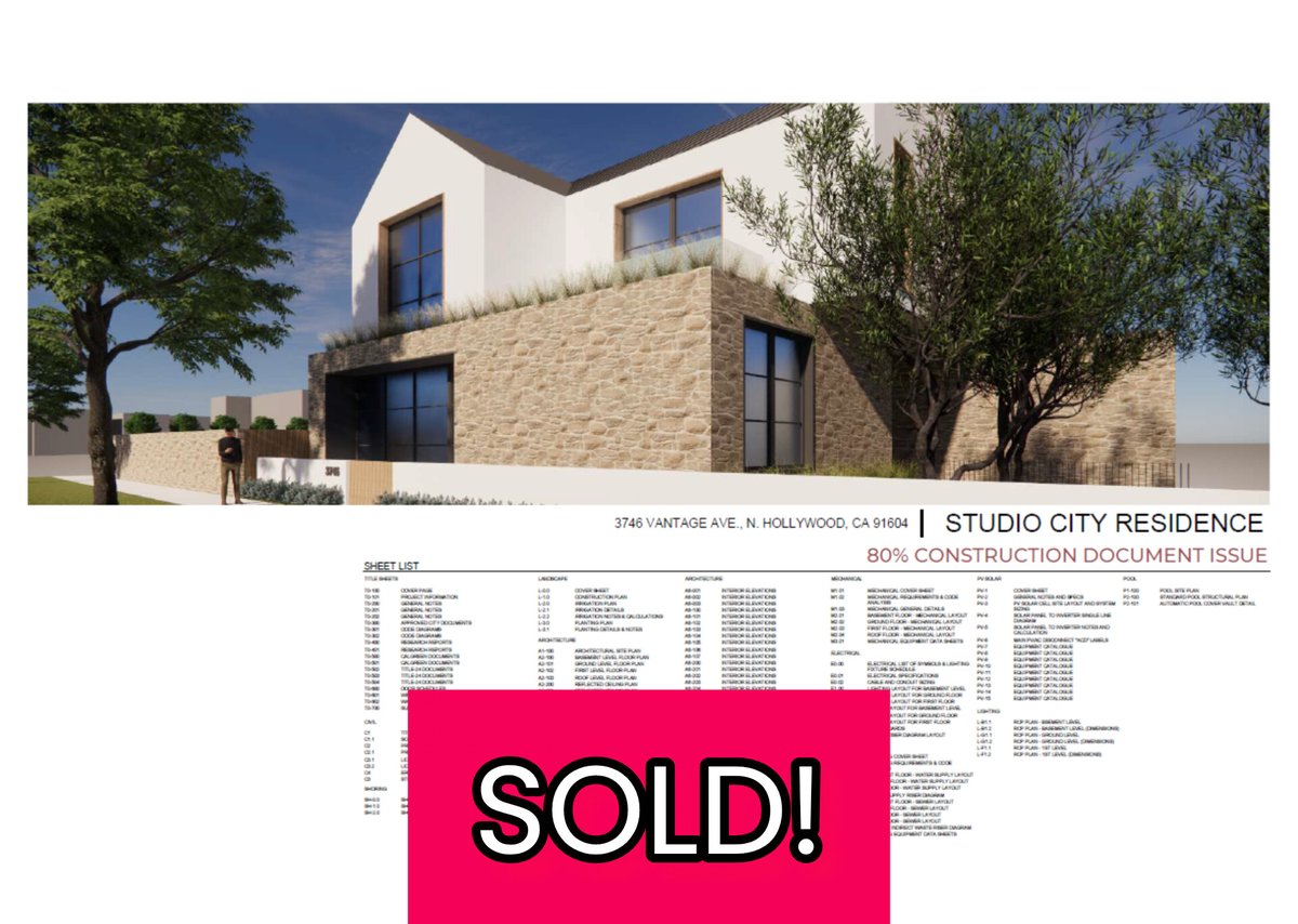 RightHereRealty's tweet photo. Congrats to @andrewgbelcher for representing the seller on this 6,965 square foot corner lot in the coveted Silver Triangle neighborhood of Studio City last month. Plans available for a 5,580 square foot contemporary home. Sold for $2,050,000. 🎉 #studiocity #studiocityrealestate https://t.co/ZCGYDzwbQN