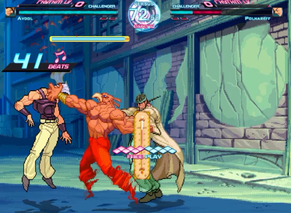 DaMarioMemer's tweet photo. #MUGEN更新情報
AI Patch for Nimame's Avdol Released. Back to back HFTF patches, wanted to improve on his AI a good bit while also giving my own take on how his AI plays. Got some help from B_R1997 so shoutouts from him.
Link: https://t.co/pRDzte2Qx1 https://t.co/r9Rg1ZbCW2