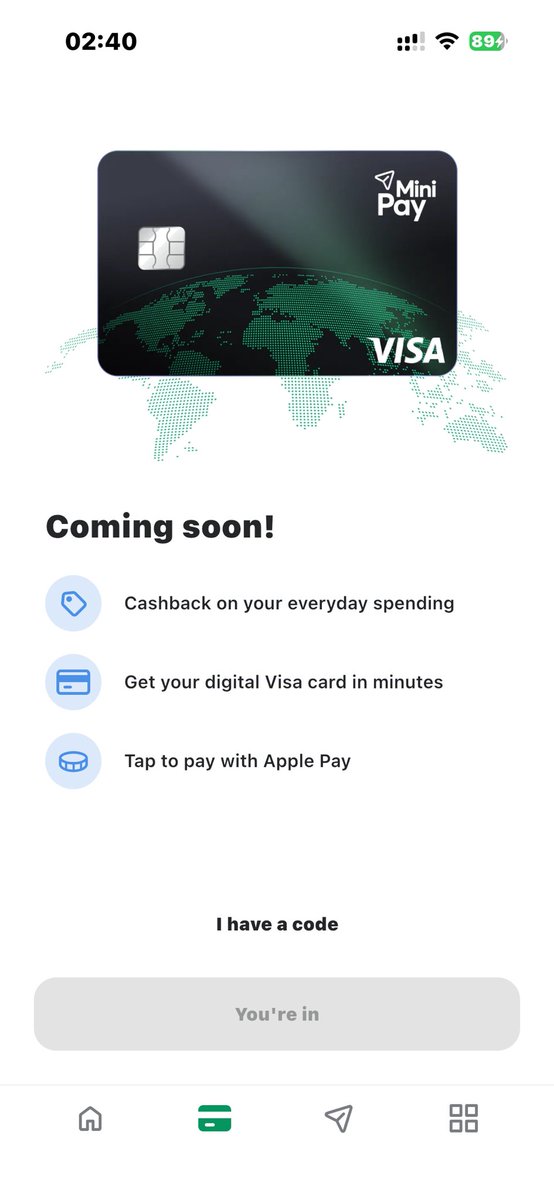 jisucui's tweet photo. @a93823124 @Celo @minipay @Visa @gnosispay I’m late ,let me get a code and try https://t.co/xkkqwMJyGy