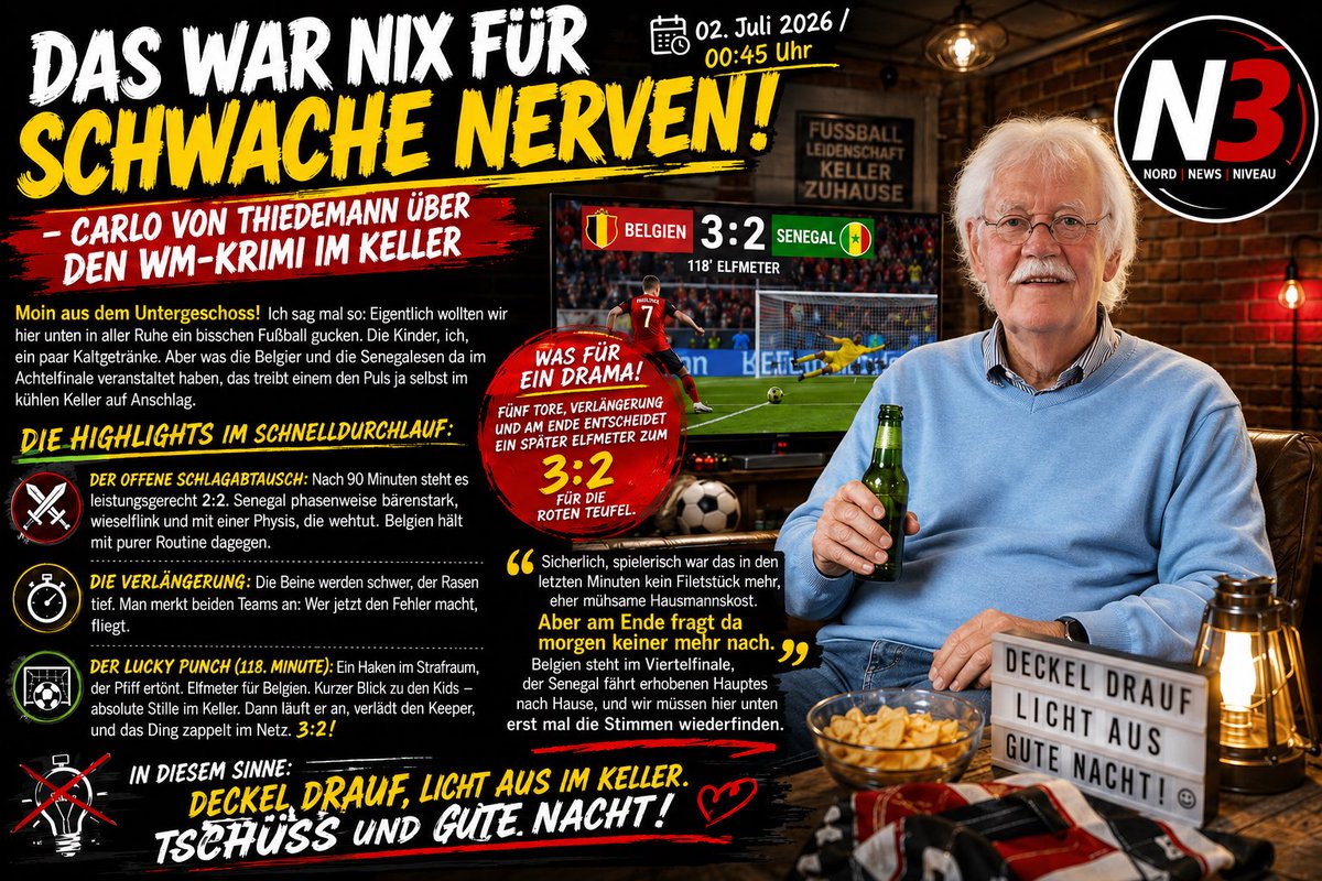 Pencilkillah's tweet photo. Carlo von Thiedemann über den 3:2 Sieg Belgiens über Senegal. #n3 #carlo https://t.co/6x8rPxURQZ
