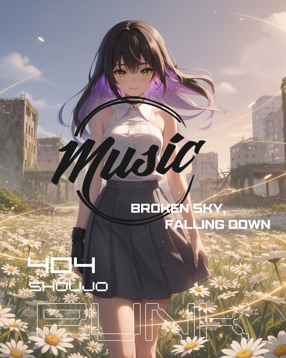 404Punk36498's tweet photo. ん!🎵 Broken sky, falling down
壊れた空の下、堕ちていく音を鳴らす。
それでも、届く場所まで。
YoutubeURLから視聴可能 ※今だけYoutubeUP
▶ https://t.co/7qxZvmfzJL
#Cyberpunk #AIイラスト #animemusic #Digitalmusic https://t.co/jFJYjiov9q