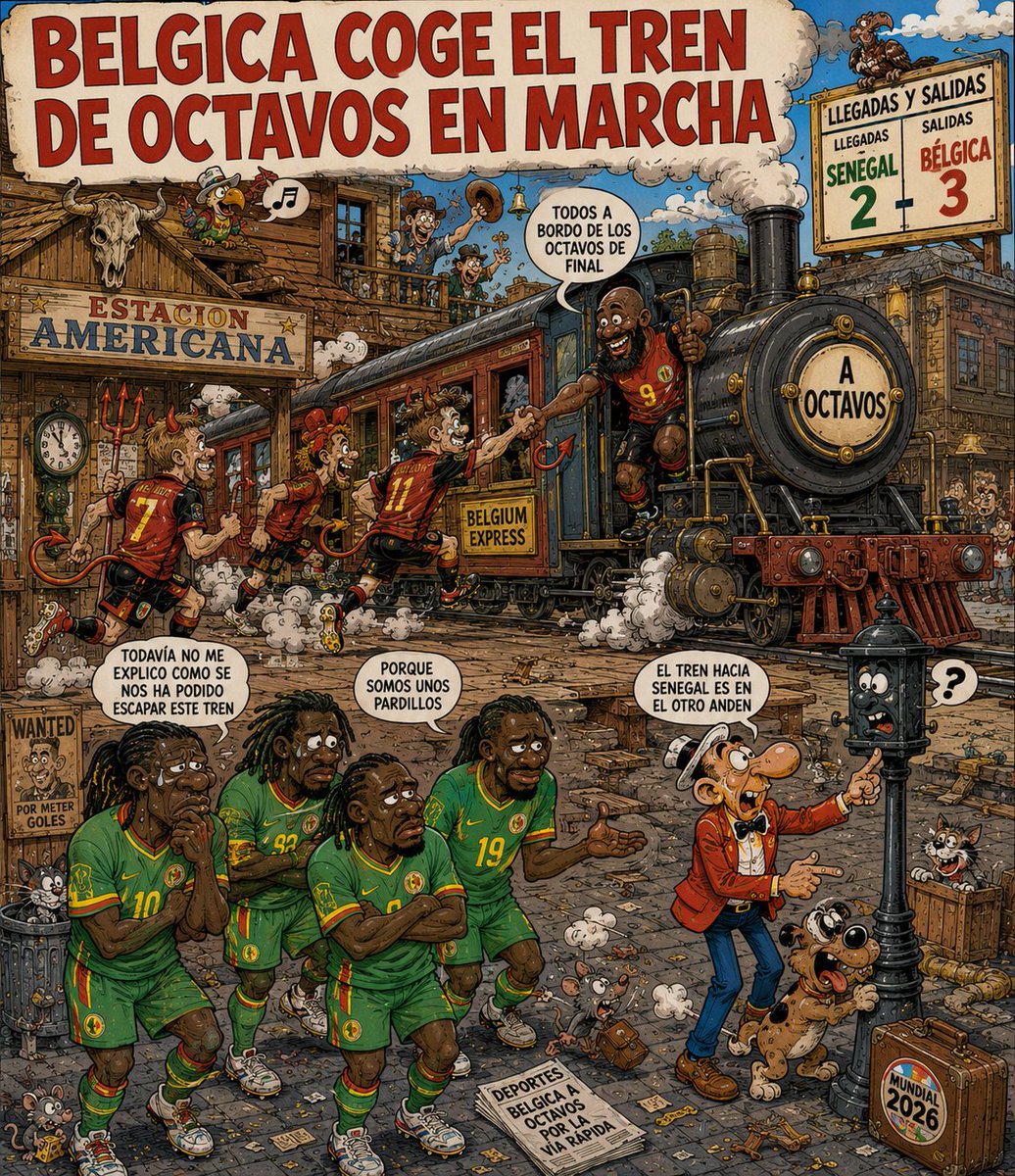 adolfomena72's tweet photo. FUTBOL+HUMOR IS POSIBOL. Capitulo 37º
Bélgica remó contracorriente, pero no perdió la fe a pesar de ser zarandeados por los Senegaleses. A estos como a la mayoría de los equipos africanos les flaltó creérselo y determinación y les sobraron aplausos, porque comenten unos fallos... https://t.co/TAHmLoSALZ