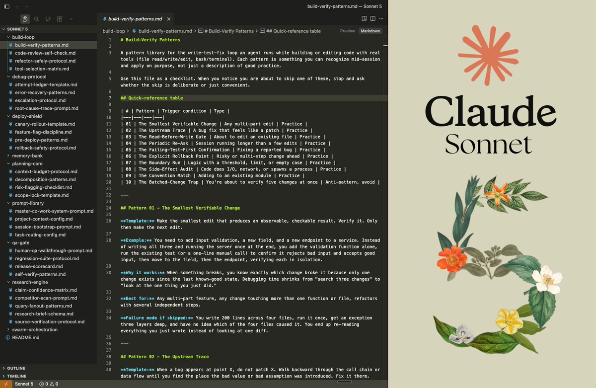 aryanXmahajan's tweet photo. 🚨 Sonnet 5 just replaced your $150K/year developer.

What used to take a senior dev a 2-week sprint now ships before your morning coffee.

→ No more 2-week sprints for features that should ship in hours
→ No more $150K/year salary sitting on a single bottleneck
→ No more sessions that forget everything and restart cold
→ No more broken code shipping because no one actually ran it

Just 67 agents. 9 folders. 38 files. Drop into Cursor or Claude Code.

Here's how it works:

→ Prompt Library (15+ routing rules. Every request lands in the right folder.)
→ Research Engine (5-tier confidence rubric. Verified beats plausible.)
→ Planning Core (scope locked before a single tool opens.)
→ Build Loop (proven by running the code, not reading it back.)
→ Debug Protocol (5-whys trace. No fix gets tried twice.)
→ QA Gate (8-dimension scorecard. Ship, fix, or rebuild on the spot.)
→ Memory Bank (session memory on disk. Never starts cold.)
→ Swarm Orchestration (independent tasks run in parallel, not in line.)
→ Deploy Shield (rollback tested, not just designed.)

Same output. Half the token cost of Opus 4.8.
67 agents carrying Fortune 500 and hedge fund work.
$150K/month operation. Zero dev team.

Results:

- $150K/year developer replaced completely
- 50% token cost reduction vs Opus 4.8
- 67 agents running simultaneously, zero dev overhead

Your developer costs $150K a year. This costs a comment.

Like + comment "VAULT" + repost, and I'll DM it to you.
(must be following)