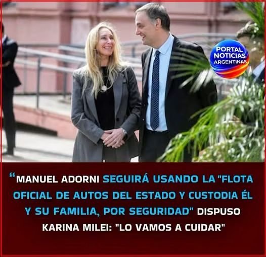 YfranEly's tweet photo. 🤔😡ADORNI SEGUIRÁ USANDO AUTOS Y CUSTODIA OFICIAL 
| ​El escándalo total estalla en la Casa Rosada tras revelarse que Karina y Javier Milei ordenaron seguir pagándole la "custodia personal y la flota de autos blindados" al "enriquecido ilícito Manuel Adorni" https://t.co/xI1181aCeO