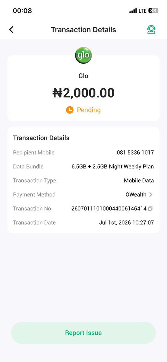 DanielD15826587's tweet photo. @YSYass_ @OPay_NG @OPayNigeria 
Refund my money pls 
Subscribed for data since yesterday and it’s been pending till now 😒 https://t.co/SUJL1Xe4x5