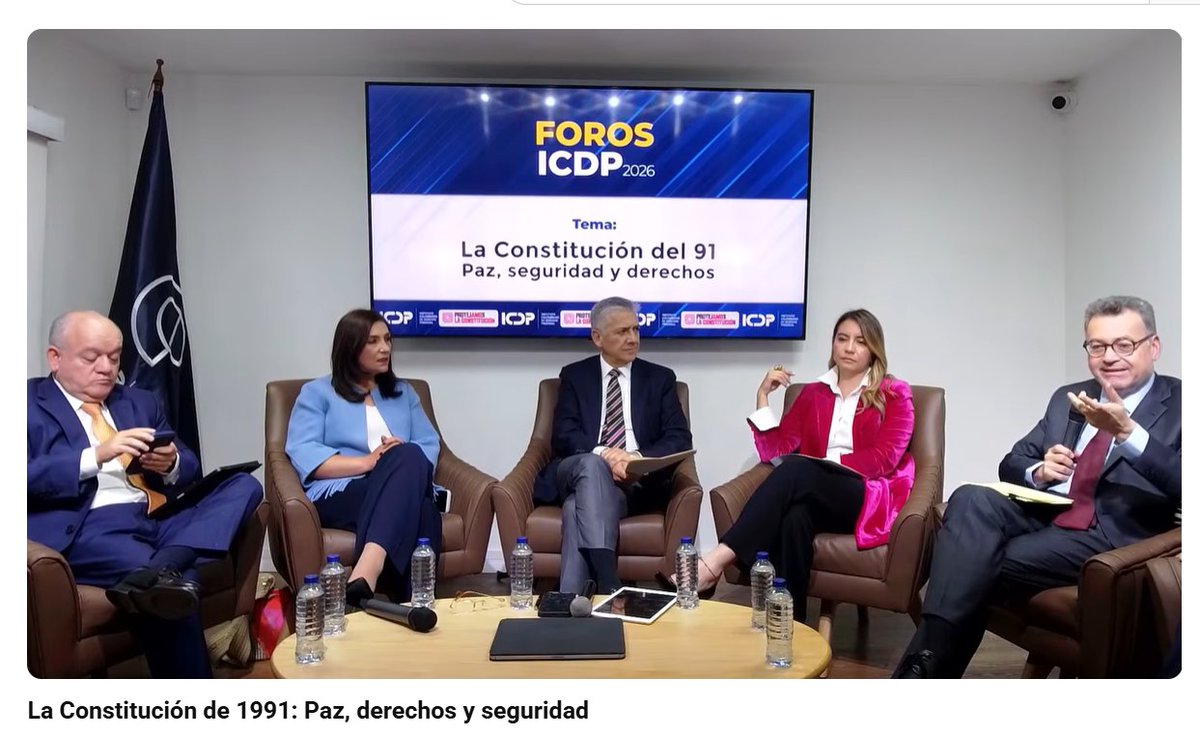 andresmsoto's tweet photo. Con la presencia de la directora de la Coorporación Protejamos la Constitución, @ma_camiladiaz  inicia el #Foro La Constitución del 91, Paz, seguridad y derechos en la sede @I_C_D_P  y la presencia del presidente del Instituto @ucanosas 

https://t.co/eVDZyHITFa https://t.co/d1AkU0XxbJ