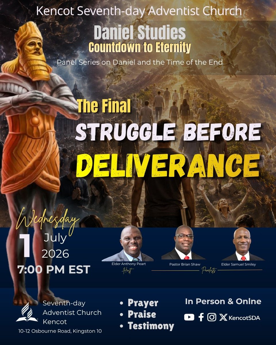 KencotSDA's tweet photo. Humans universally desire full &amp; complete deliverance. Is it a dream? If not, How? When? Where? And Why? What is the Final Struggle that will threaten our very souls before this ultimate deliverance?

https://t.co/SPHanSe1QN https://t.co/ERZMNs9QLK