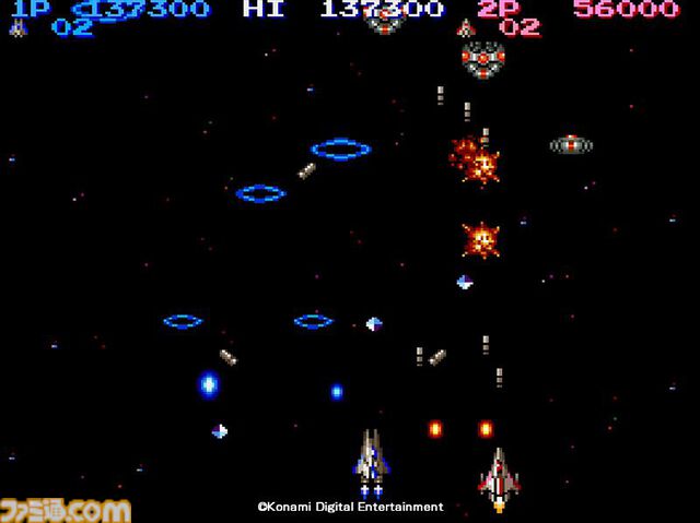 blue21moon7xx5's tweet photo. 【7月4日】は「KONAMI」さんのシューティングゲーム『沙羅曼蛇』がゲームセンターで稼働を開始された日です✨

『沙羅曼蛇』 40周年おめでとうございます( ﾟ∀ﾟ)o彡°🎀💐✨㊗️🌟👏👏👏👏👏👏👏㊗️🎶🌟

※画像はファミ通．COM様より拝借させて頂きました

#沙羅曼蛇40周年
#沙羅曼蛇 https://t.co/SZ15jBUs5K