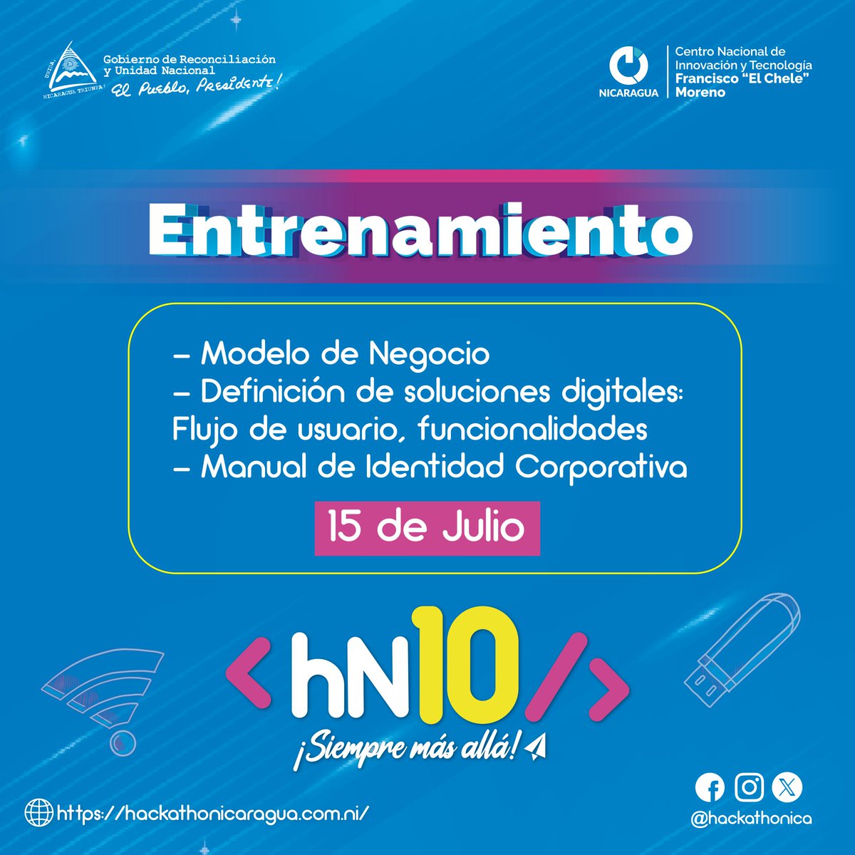 Hackathonica's tweet photo. 📌Te compartimos las fechas clave del plan de Entrenamiento diseñado para potenciar tus habilidades y transformar las ideas de tu equipo en soluciones reales dentro de 𝗛𝗮𝗰𝗸𝗮𝘁𝗵𝗼𝗻 𝗡𝗶𝗰𝗮𝗿𝗮𝗴𝘂𝗮. 🎯 https://t.co/NUYslijnGX