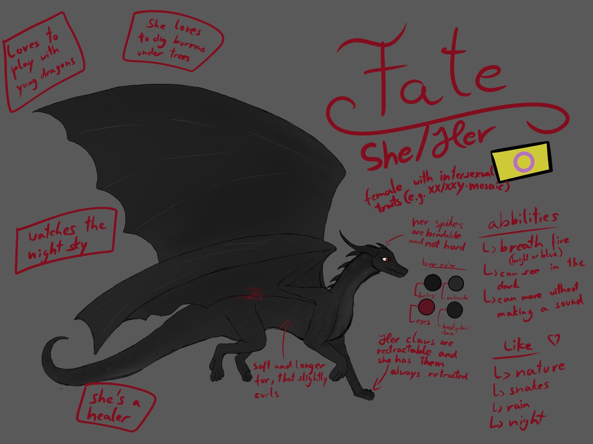 fatehills's tweet photo. So, here is Fates reference sheet.

Is it a bit late for artfight? Maybe? No? Idk?

Who cares!

-> Her artfight link https://t.co/a2gEObHtqX

#dragon #art #artfight https://t.co/pz6bHe97Ml