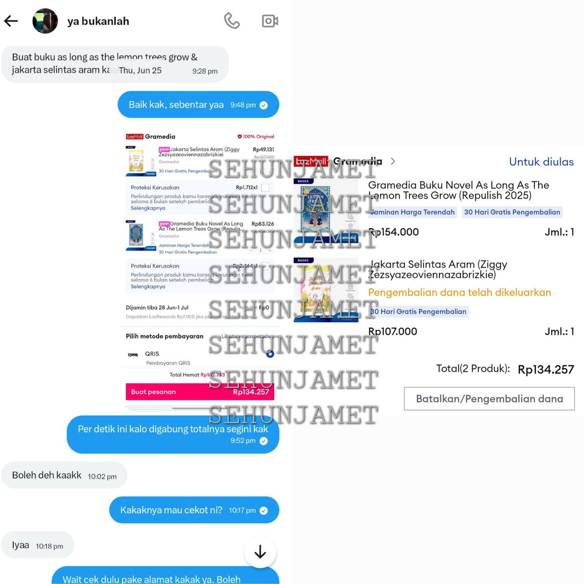 sehunjamet's tweet photo. TESTI JASTIP CO BUKU LAZADA 📢🛍📚
(BY SEHUNJAMET)

Thanks to kak @iniasahikan 😍💖
(Ternyata gramed salah kirim buku :( so yang satunya direfund)

Next open jastip pas tanggal kembar 7.7 yaa,
Untuk fee start 3-5k per bukunya yaa
Yang mau tanya lebih lanjut cus dm me!<33 https://t.co/uEfM59HEgw