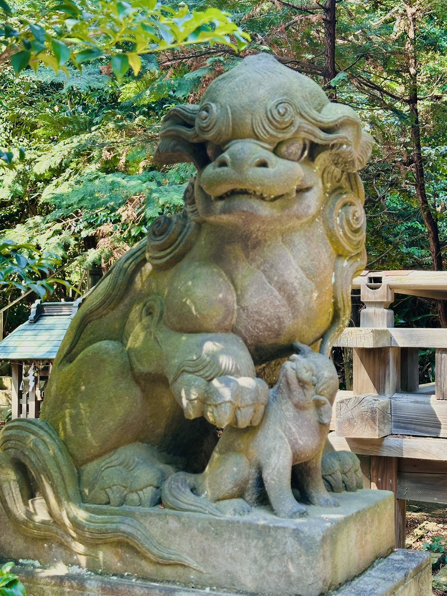 ★虎モッチ★ 色鉛筆画 オーダー作品 ２点 狛犬 A3 原画 冨塚八幡宮 の #狛犬」A (神奈川県横浜市戸塚区戸塚町3827) 写真を撮り