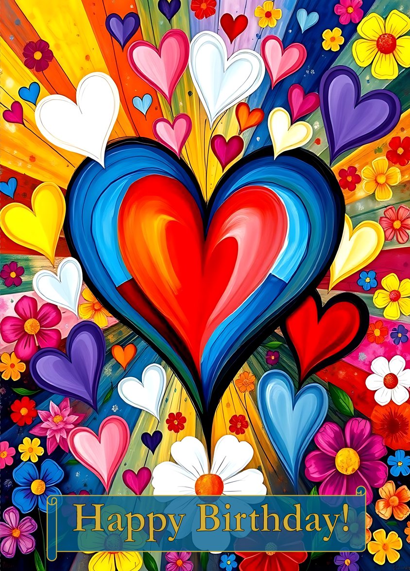 AndromedaPrints's tweet photo. Abstract Hearts 7. Printable Happy Birthday Card | Instant Download PDF Pop Art Greeting Card | Printable Colorful Vibrant Love Hearts Card https://t.co/Y8R3n91Tf1 https://t.co/ZPNJm1ZU5g