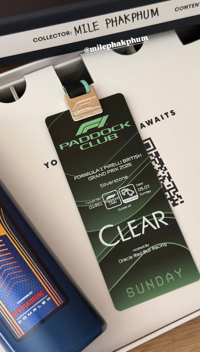 Hikkiiiee's tweet photo. Wow Hope he can visit it too 😍😍
The ticket paddock club
#MilePhakphum #ClearTH #F1british2026
@milephakphum @clear_th https://t.co/DnQmlD7rWG
