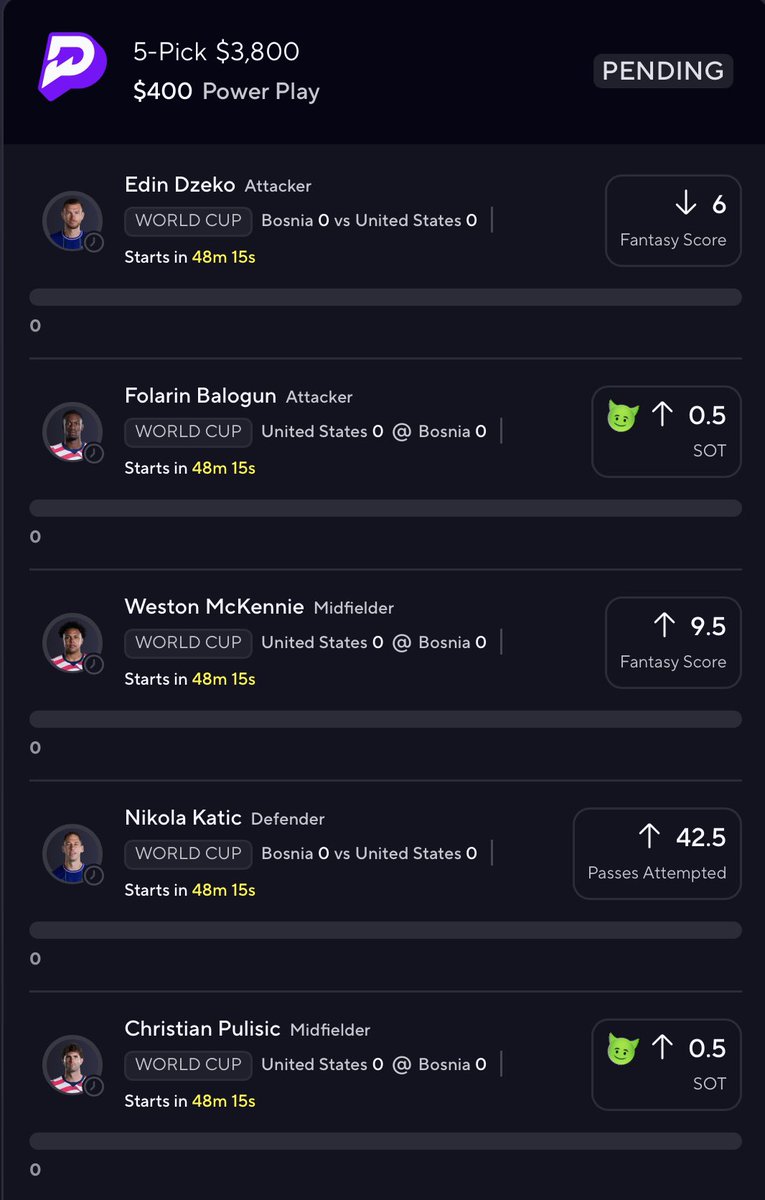 DreamPicksVIP's tweet photo. 💰$100 to 2 people who💜&amp; Drop “USA” or “🇺🇸”👇🏼

⚽️Soccer World Cup Gamestack 🌍🏆

When we bag Collab w/@ClutchPicksG https://t.co/OhsnZuYDlZ