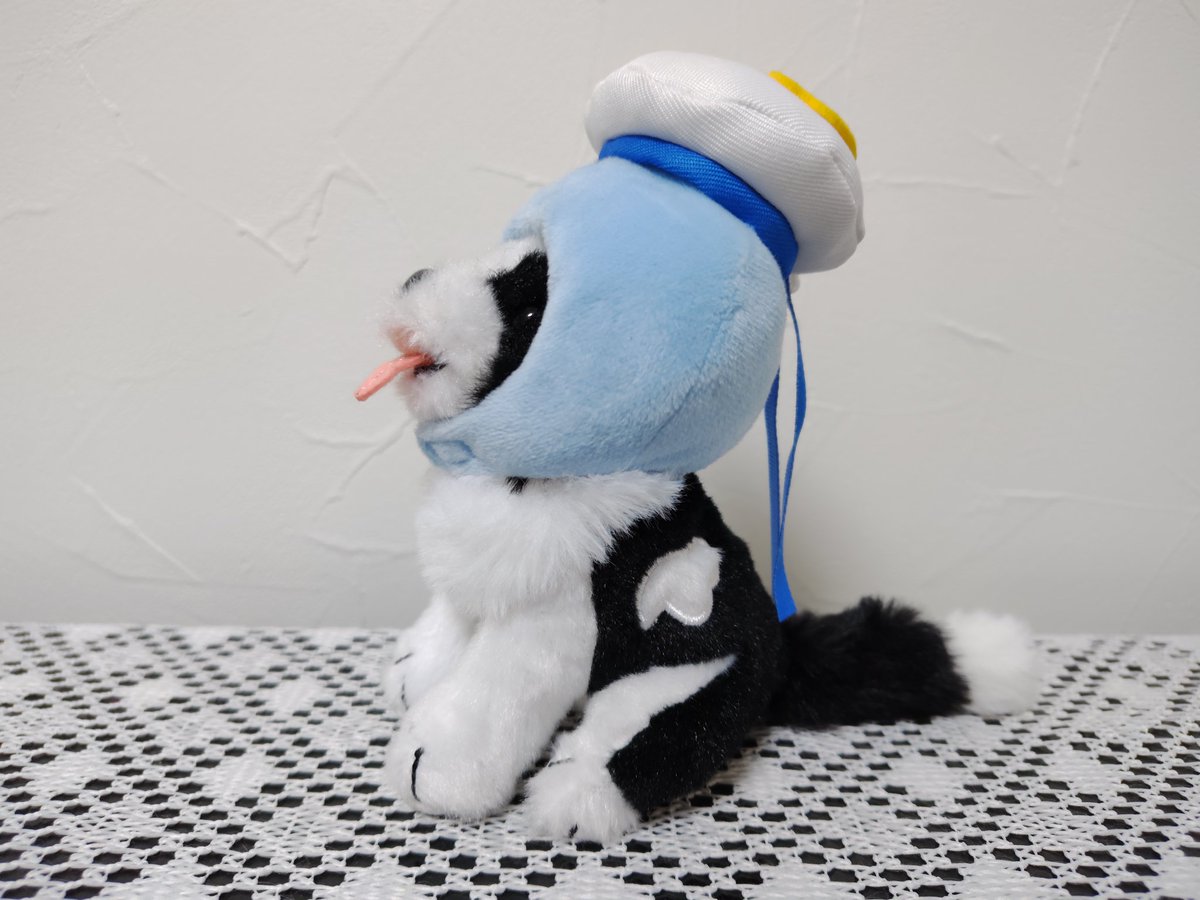 mmiset's tweet photo. やーっといろはをお迎え出来たので、合うのではと思っていたグワグワスティック用の帽子を被せてみた🛟首元キツそうだったからすぐ外したけど可愛い🫶sumikaさんいろは用のバンダナとか帽子とかどうですかー！！ https://t.co/gD86bbIX2f