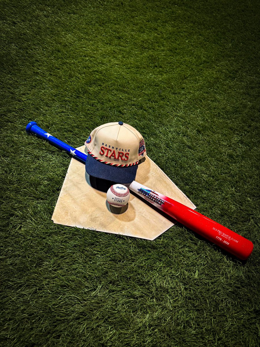 NashvilleStars's tweet photo. 🚨 Giveaway 🚨

America’s turning 250, and we’re celebrating with a prize worthy of the occasion

We teamed up with @OldHickoryBats to give one winner:

🇺🇸 Nashville Stars & Stripes USA 250th Anniversary Hat
🇺🇸 Old Hickory’s 33” J143M Steel Pressed USA 250th Anniversary Bat

For a chance to win: 
⭐️Must be following: @NashvilleStars & @OldHickoryBats 

⭐️Tag a friend in the comments

⭐️Bonus entry? Post this to your story

Winner picked one week from today on 7/8. Good luck 🎆
