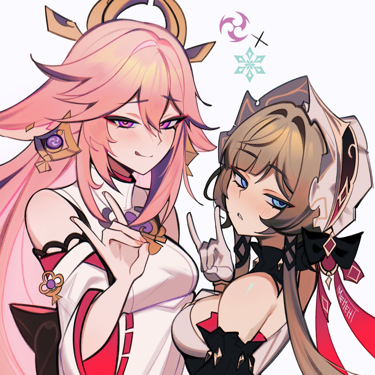 lazymimium's tweet photo. Stellar Queens 💜🩵

#GenshinImpact #原神 https://t.co/qWVnVX40KZ