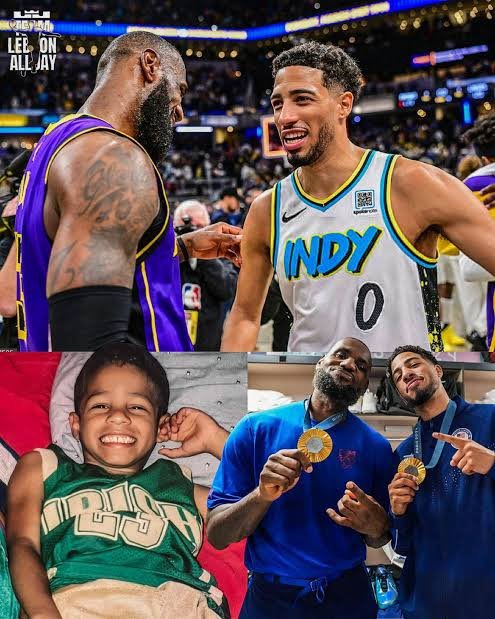 SportsAllDay87's tweet photo. If anyone can recruit Bron it’s Hali. @KingJames @Hali #Pacers https://t.co/3z3wkRWhru