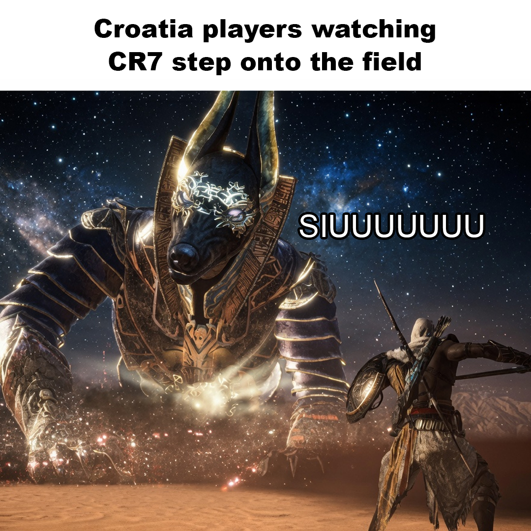 assassinscreed's tweet photo. How it feels when he steps onto the field. ⚽
SIUUUUU https://t.co/KfYE1wyZFX