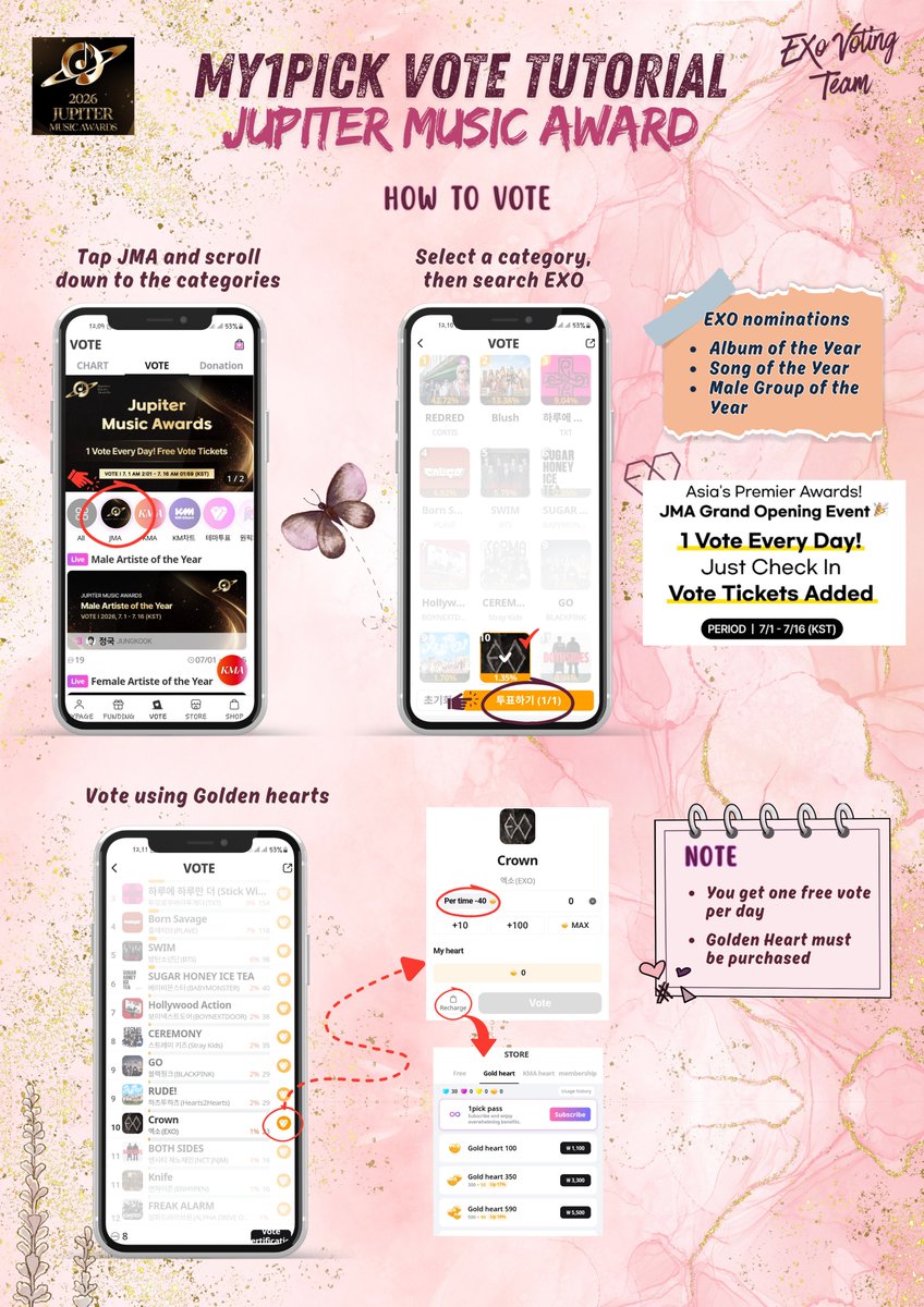 Theweareone1485's tweet photo. Tutorial how to vote exo in JMA
👇🏻 https://t.co/QA81AVzvGk