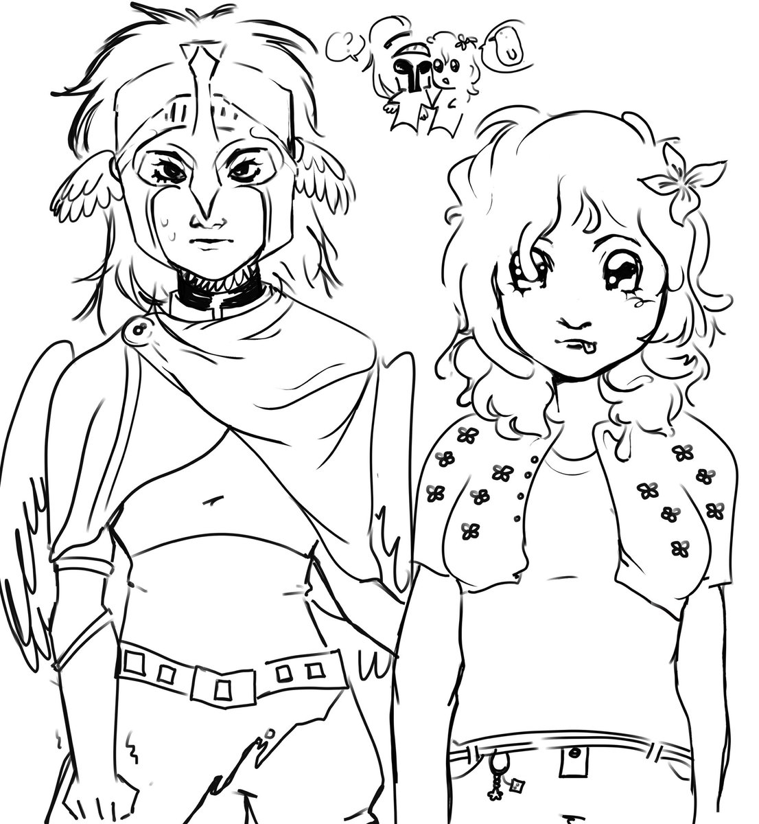 sunny_star111's tweet photo. *makes them yuri*

#sfawtde #slimeknight #wip #yay https://t.co/bWefE6sX1d